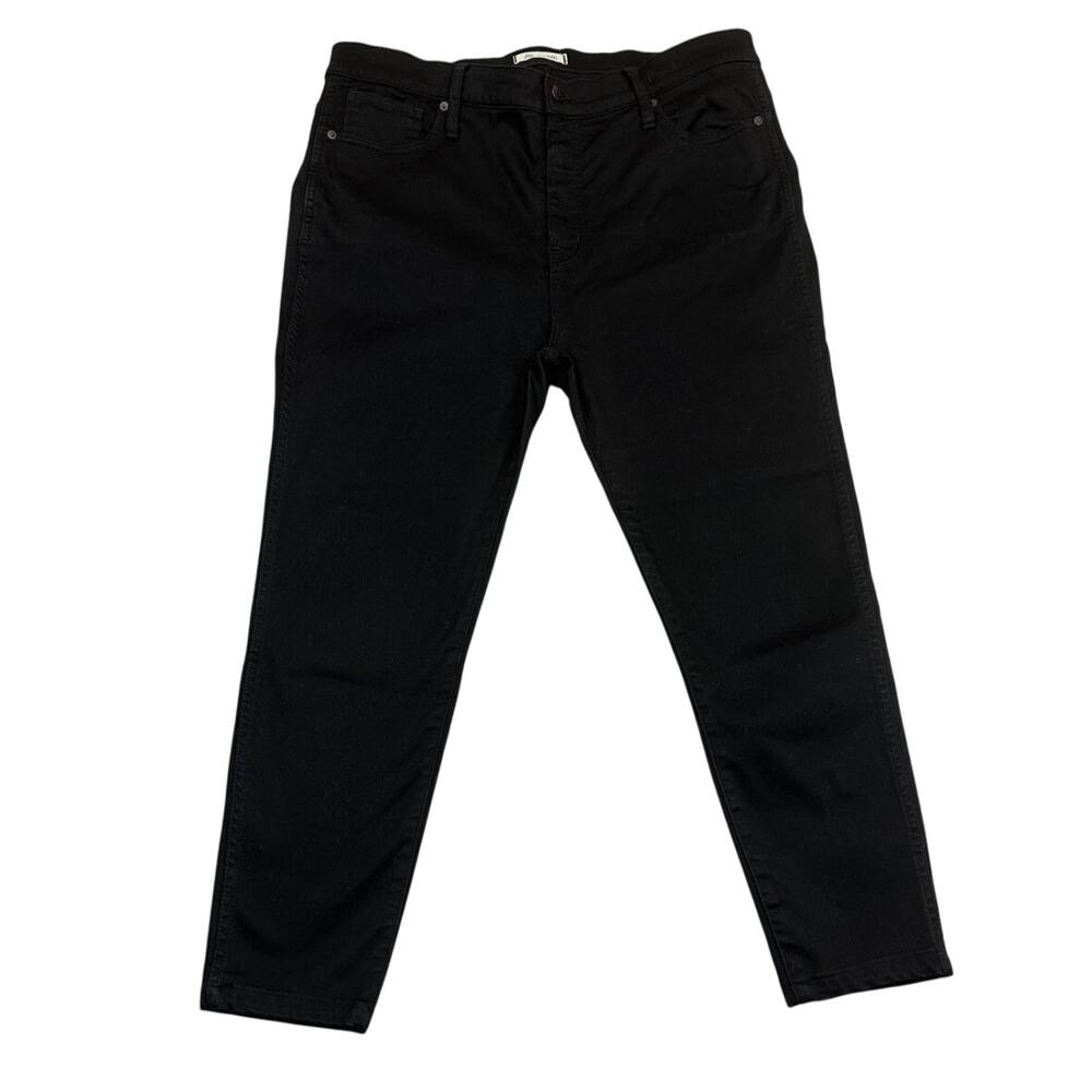 Madewell Skinny Curvy Jeans Womens 10 Black High Rise Skinny Fit Dark Wash Denim